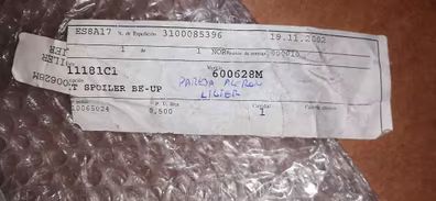 pareja aleron nuevo microcar ligier. ref: 600628m