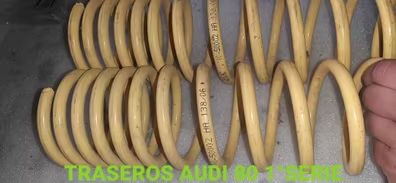 Pareja de muelles traseros nuevos marca apex amarillos para audi 80.