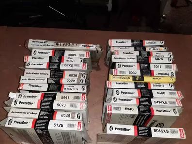 lote nuevo de 40 correas de distribucion para coches clasicos. bmw, opel, citroen, ford, alfa, renault, etc