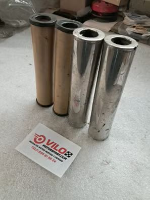 2 envellecedores cromados en metal y 2 en dorado plasticos para horquilla derbi variant