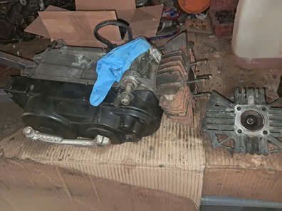 motor completo para derbi variant start 3, trucado a 74cc metrakit hierro