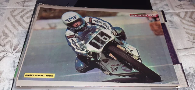 Poster 42×28. Revista motociclismo. Piloto andres sanchez marin.